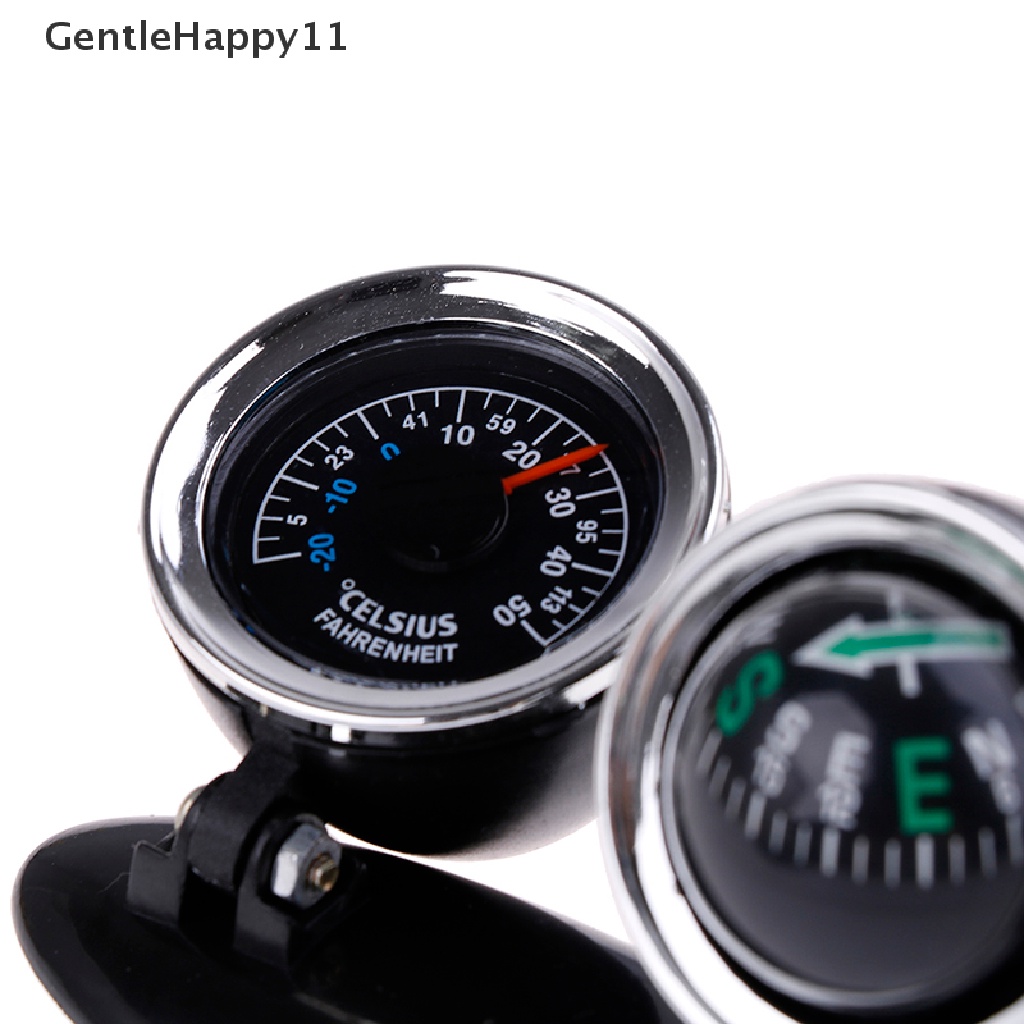 Gentlehappy 2in1 Guide Ball Car Compass Thermometer Hiasan Mobil Arah Dashboard Bola id