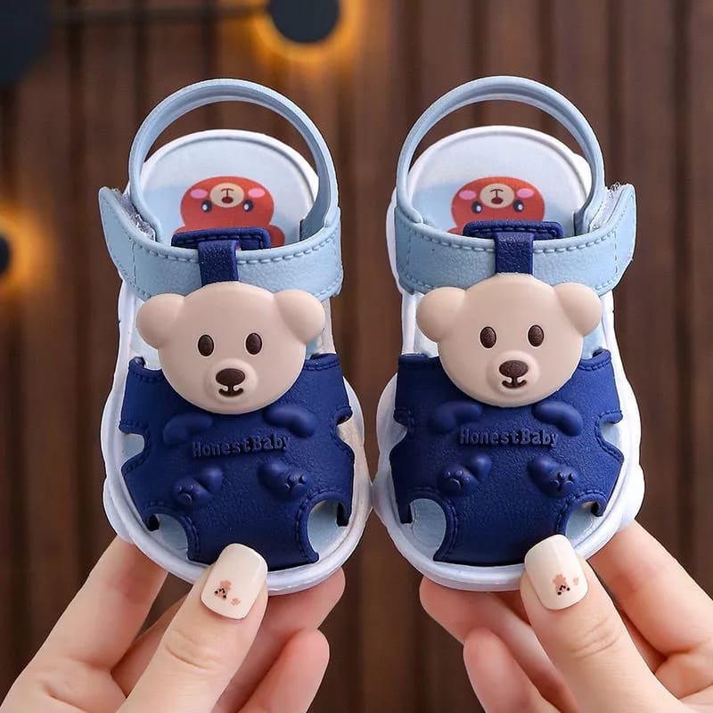 GROSIRTAS LV0295 Sandal Balita Import Motif Honey Bear Anak Laki-laki Perempuan Lucu