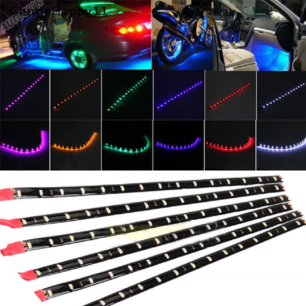 Gentlehappy 6PCS Lampu Underbody LED Strip Motor DC 12V Anti Air Untuk Mobil Motor id