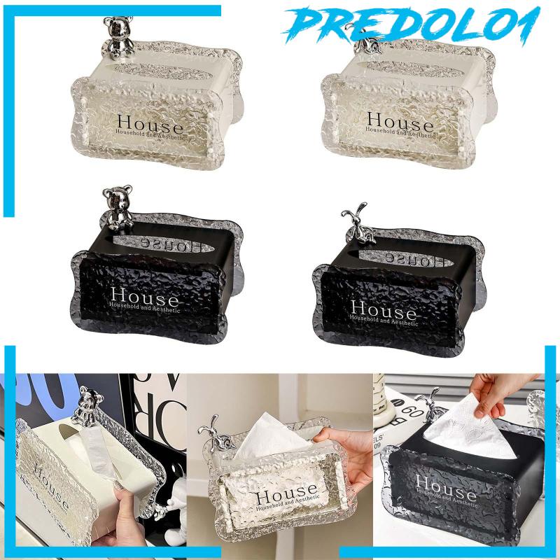 [Predolo1] Kotak Tissue Holder Decorative Luxury Napkin Holder Untuk Restoran Kamar Tidur Mobil