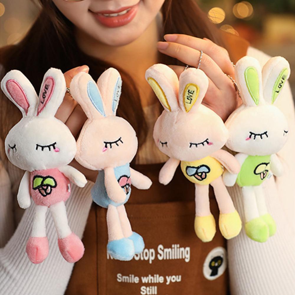 Timekey 1pc Love Rabbit Plush Toy Rabbits Stuffed Toys Gantungan Kunci Liontin Untuk Anak Mainan Anak A7R7