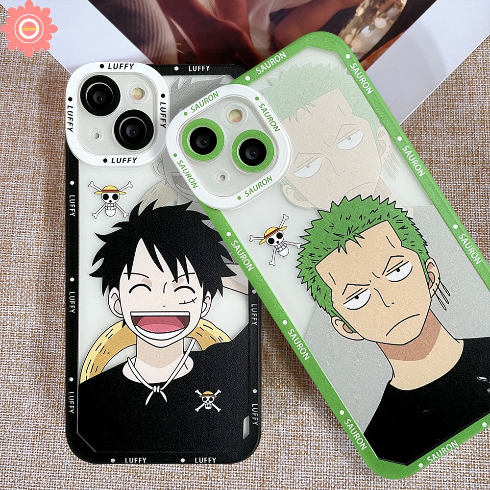 Untuk Infinix Smart4 6 5 Plus Hot11 10 9 12 11s Play Note 12 11 10 Pro 12 2023 12pro Hot 8 10s 11s Nfc 10 Lite 12i 20s 20 Kartun Anime One Piece Luffy Zoro Transparan Lembut Sarung