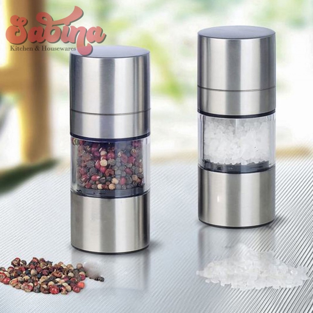 Penggiling Biji Lada Manual Pepper Mill Grinder Stainless Steel