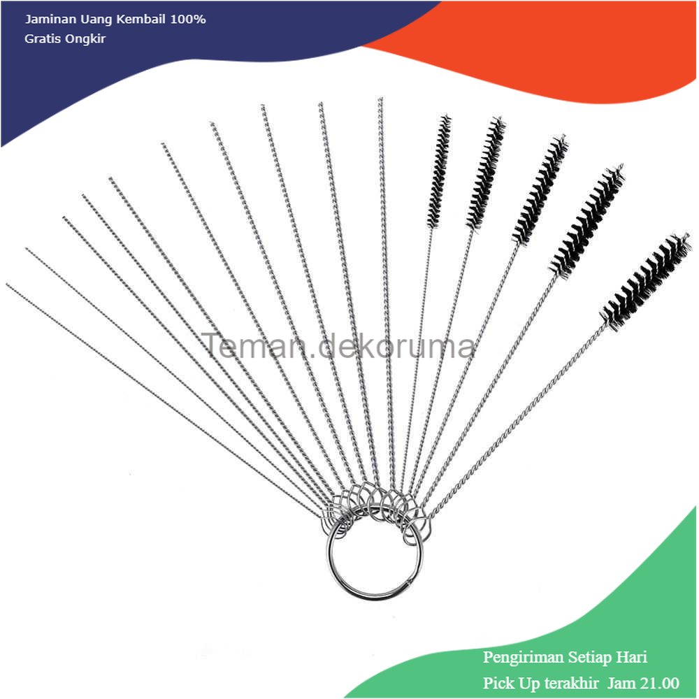 TD - RTG AGS Sikat Brush Pembersih Karburator Cleaning Needles Tools 15 PCS - CS8