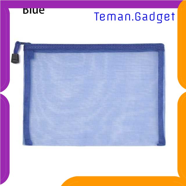 TG - ATK KOUZIO Tempat Pensil Jaring Transparan Document Organizer Zipper Bag - A465