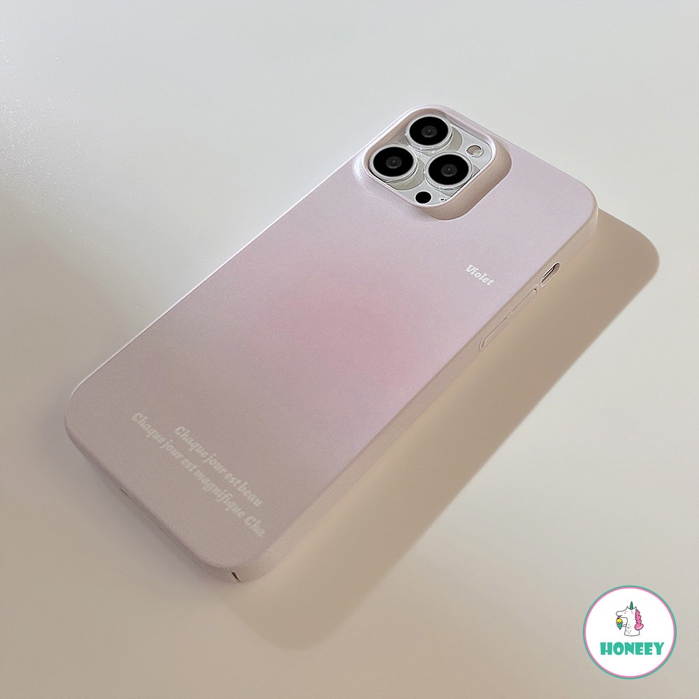 IPHONE Ins Korea Pink Ungu Halo Matte Casing Ponsel Untuk Iphone14 13 12 11 Pro XS Max8 7 Plus X SE XR Shockproof Soft Cover