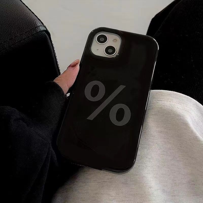 Cocok Untuk Iphone14 Pro Max Casing Ponsel iPhone Hitam Glossy TPU Soft Phone Case Kamera Perlindungan Tahan Guncangan Gaya Sederhana Kompatibel Dengan iPhone 13 13pro 13prm iPhone 11 7Plus 8Plus Xr XS 12 Pro Max Casing Ponsel