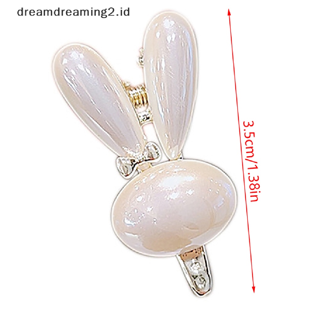 (dream) 1pc Rabbit Pearl Hair Clip Tahun Baru Kelinci Klip Rambut Wanita Fashion Jepit Rambut Gadis Manis Hiasan Kepala Aksesoris Rambut//