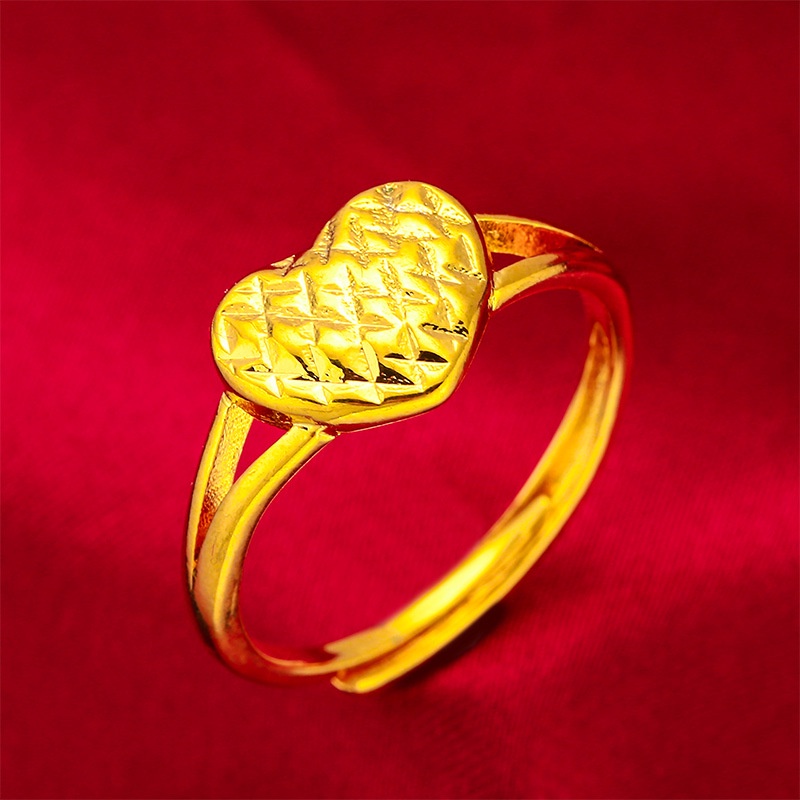 Goldkingdom Perhiasan Fashion 24K Bangkok Aksesoris Spot Wanita Cincin Adjustable Wanita Love Ring
