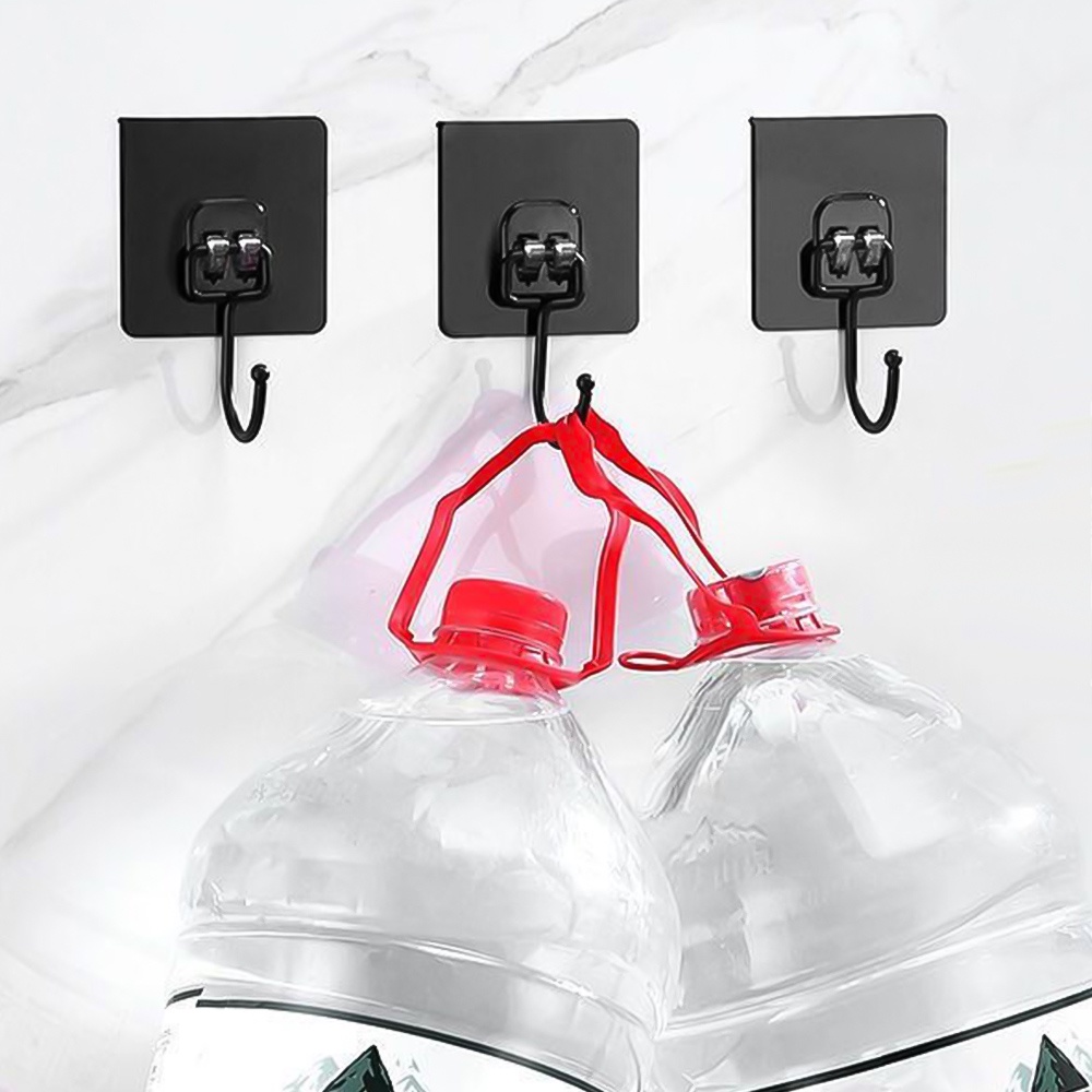 Gantungan Tempel Dinding Seamless Kait Penyimpanan/Penyimpanan Pintu Hemat Ruang Heavy Duty Rack Hanger/Dinding Kamar Mandi Dapur Tas Handuk Tempat Penyimpanan Kunci/Rak Dinding Multifungsi