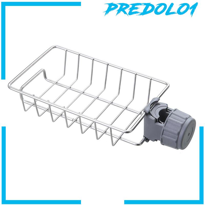 [Predolo1] Rak Saluran Wastafel Stainless Steel Holder Spons Untuk Organizer Dapur Kamar Mandi