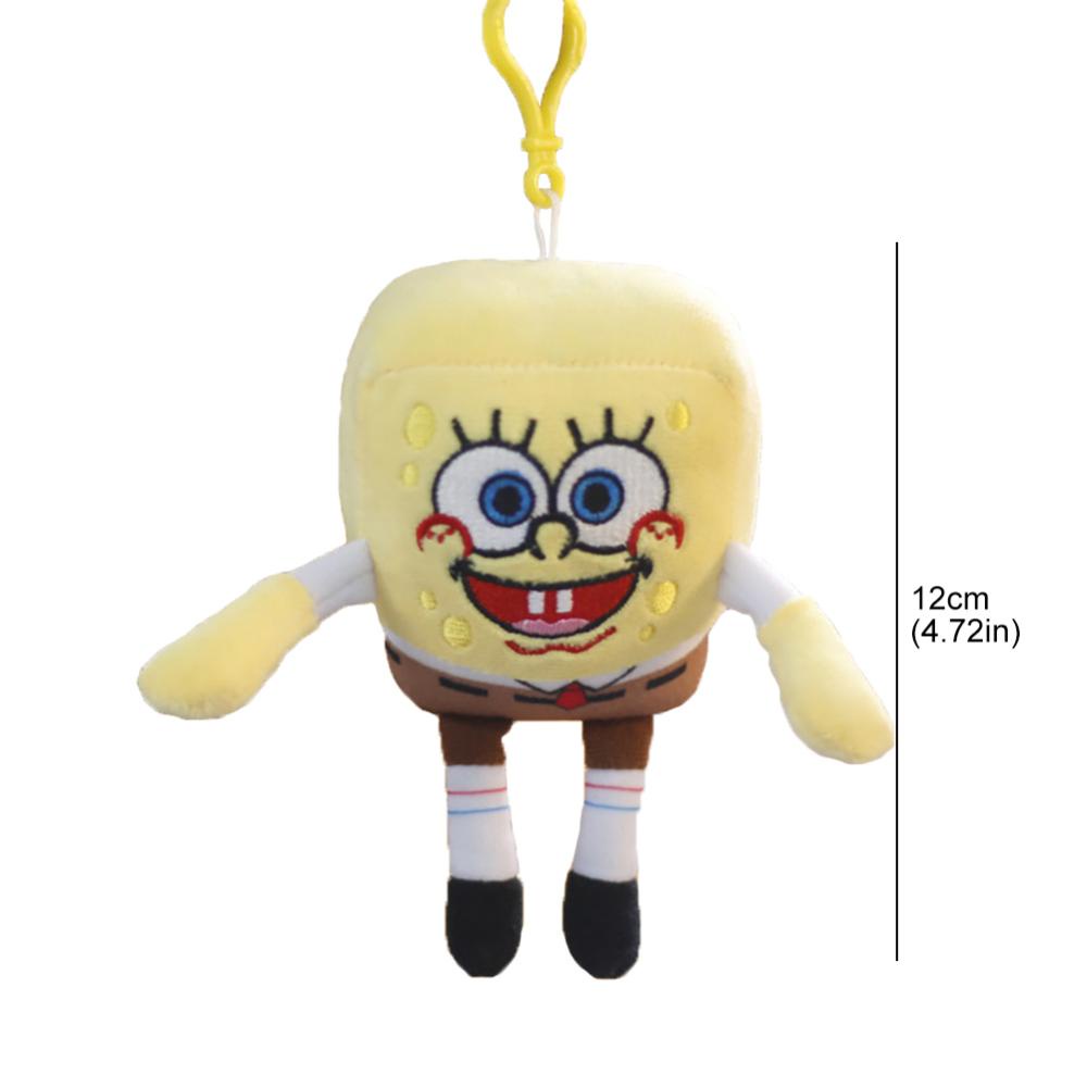 Timekey 12 cm Lucu Spons Bob Mainan Mewah Gantungan Kunci Indah Tas Ransel Liontin Patrick Star Gantungan Kunci Dekorasi Gantungan Kunci Mainan Mewah I3L5