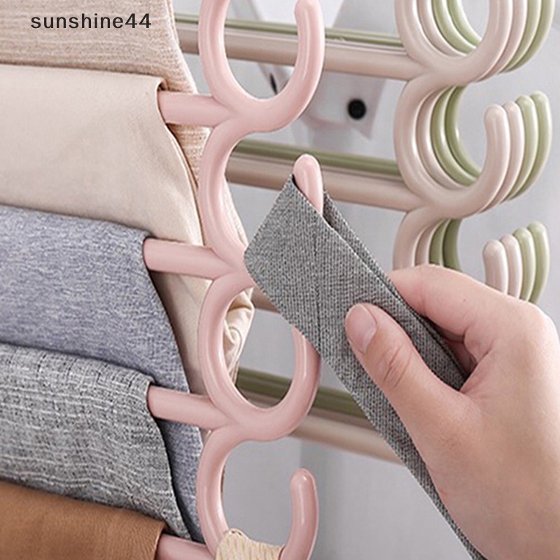 Sunshine Gantungan Baju Celana Hanger Holder Lemari 5susun Celana Handuk Syal Rak ID