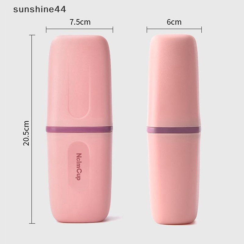 Sunshine Tempat Sikat Gigi Odol Portable Case Kotak Cangkir Outdoor Travel Camping Shavin ID