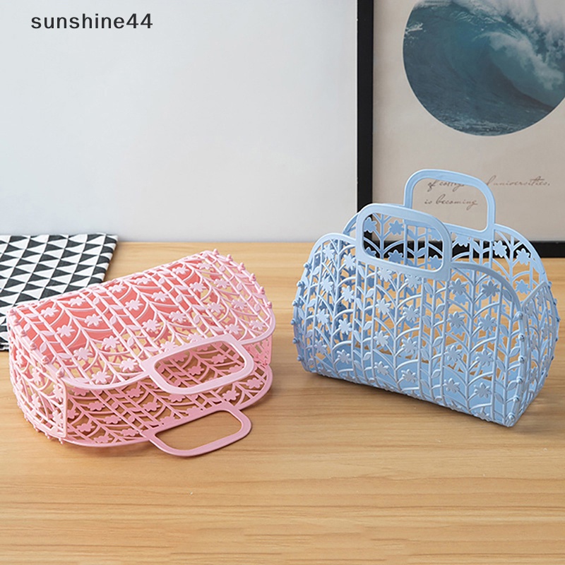 Sunshine Detachable Shower Basket Keranjang Plastik Kamar Mandi Keranjang Penyimpanan Cuci Berongga ID