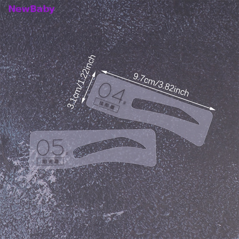 Newbaby 5Pcs Pria Pembentuk Alis Membentuk Stensil Grooming Pesona Kartu Alis Template Makeup ID