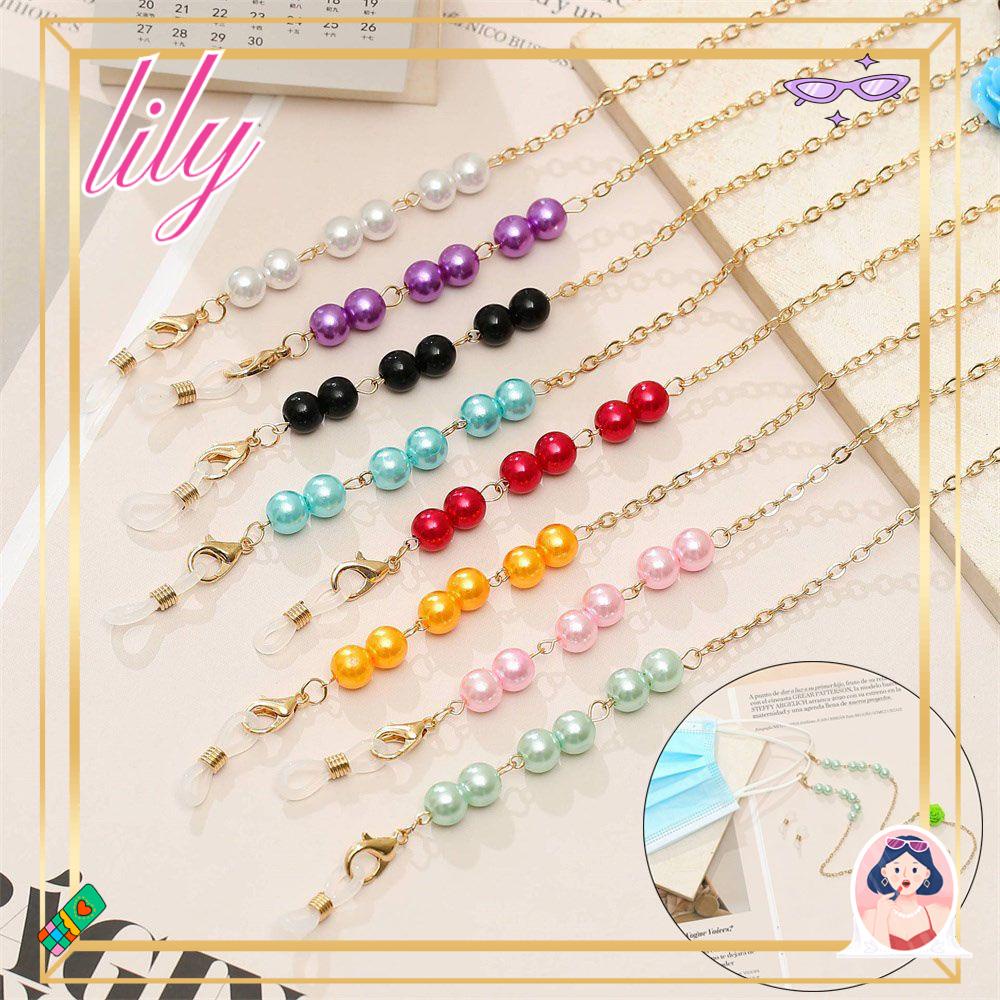 Lily Pearls Rantai Kacamata Fashion Kalung Extender Metal Sunglasses Strap