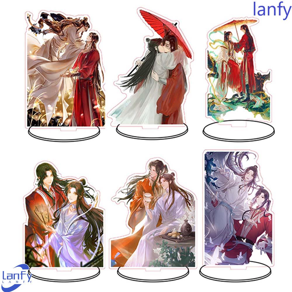 LANFY Cute Figure Model Toys Cartoon Anime Figure Model Plate Tian Guan Ci Fu Xie Lian Decoration Toys Action Figure Ornaments Desktop Standing Card Stand Model Toys Acrylic Stand Figure