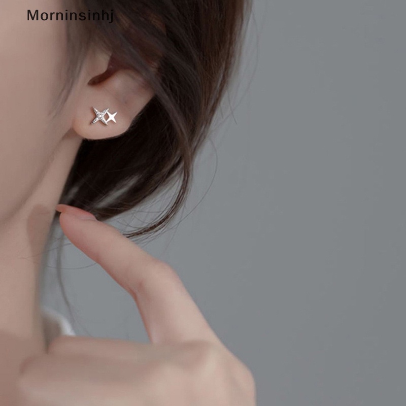 Mornin 1pasang Fashion Bintang Zirkon Ear Studs Earrings Untuk Wanita Tulang Rawan Helix Tulang Telinga Kuku Telinga Perhiasan Hadiah id