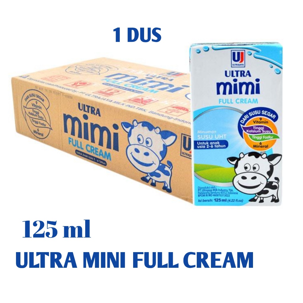 

SUSU ULTRA MINI KIDS FULL CREAM 125 ml ( 1 DUS ISI 40 )