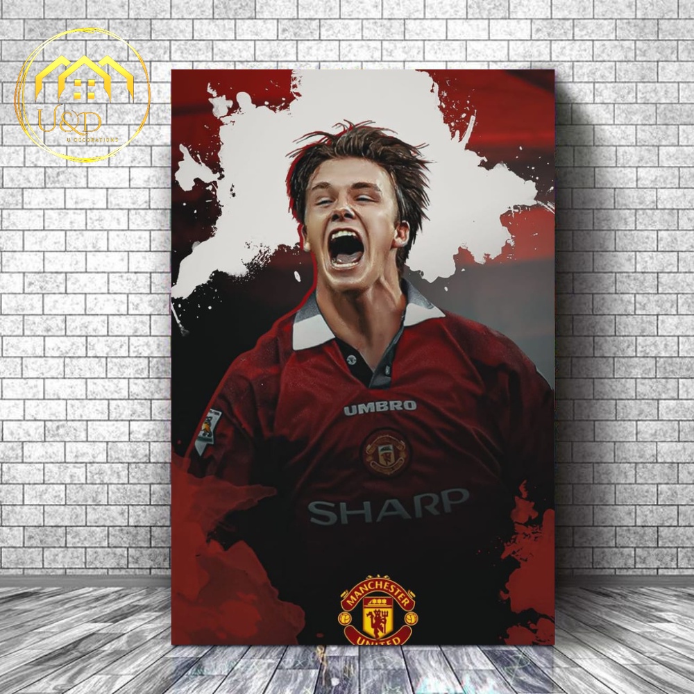 HIASAN DINDING - POSTER KAYU DAVID BECKHAM - POSTER DAVID BECKHAM - POSTER SEPAKBOLA - DEKORASI RUMA