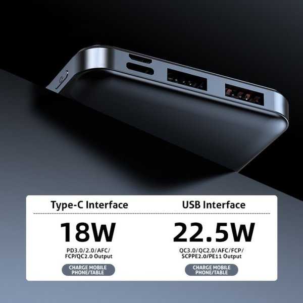 VIDI Power Bank Fast Charging PD Triple USB Output 22.5W 10000mAh - CCD-22.5W