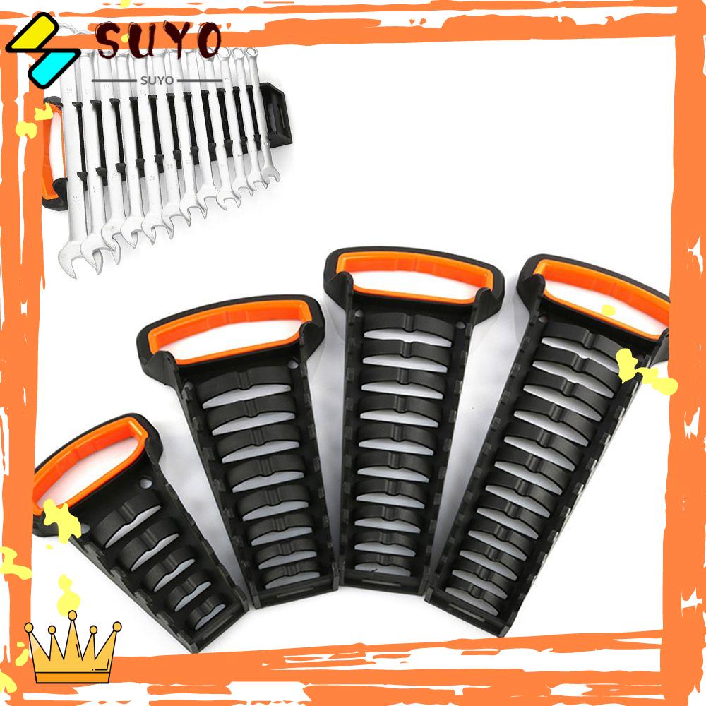 Suyo Kunci Pas Holder Dinding Hand Tools Hook Desain Menghemat Ruang Ratchet Wrench Set Bracket Rel Tray Kunci Pas Rak Penyimpanan