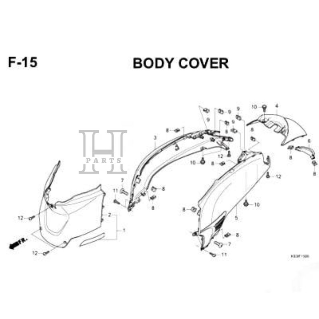 BAUT TEBENG COVER BODY SCREW 6X12 BeAT Sporty eSP K81 CS1 KWC Mega Pro Advance Supra X 125 Supra X 125 Injection Supra X 125 FI New Supra GTR K56F Scoopy eSP K93 Vario 150 eSP K59J Vario 125 eSP K60R 90107-KGH-600 ASLI ORIGINAL AHM HGP HONDA