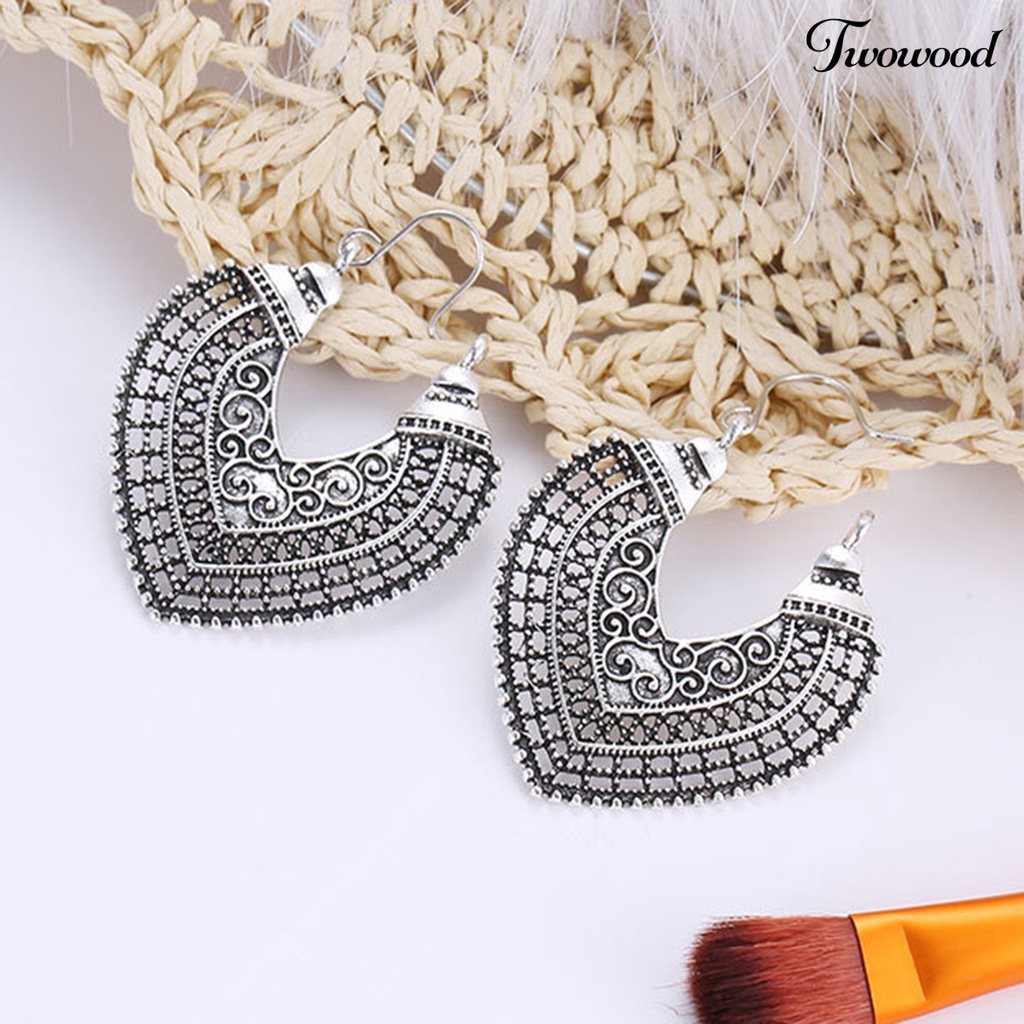 Twowood Anting Wanita Bohemian Alloy Wanita Bohemian Liontin Telinga