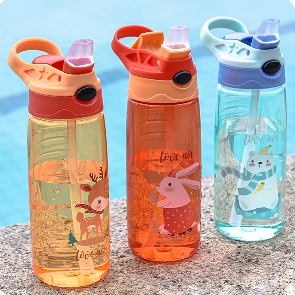 Botol Minum Anak Motif Karakter Lucu Sedotan BPA FREE Food Grade - BP010