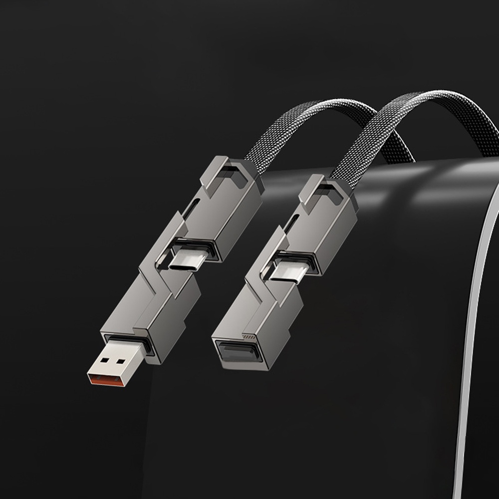 Four In One Kabel Data Fast Charging Cocok Untuk IPhone Type-C Android Huawei PD Portable Universal Charging Cable