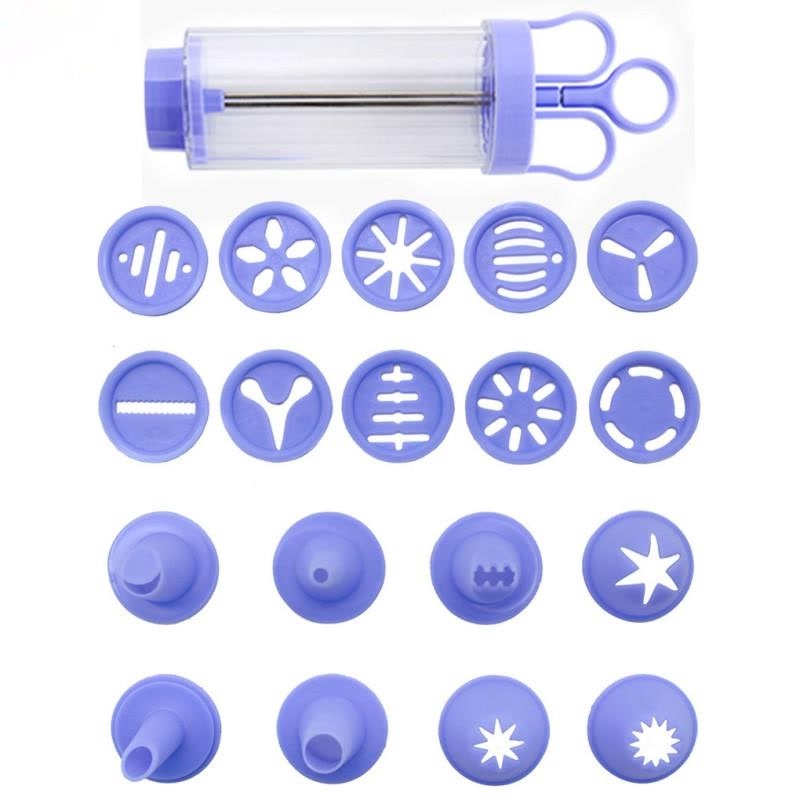 【hot】19pcs Set Alat Cetak Cetakan Bentuk Bunga Acak Untuk Cake Decoration Dan Biskuit cetakan kue kering/Membuat Krim Hiasan Kue/Alat Cetakan Kue Kering