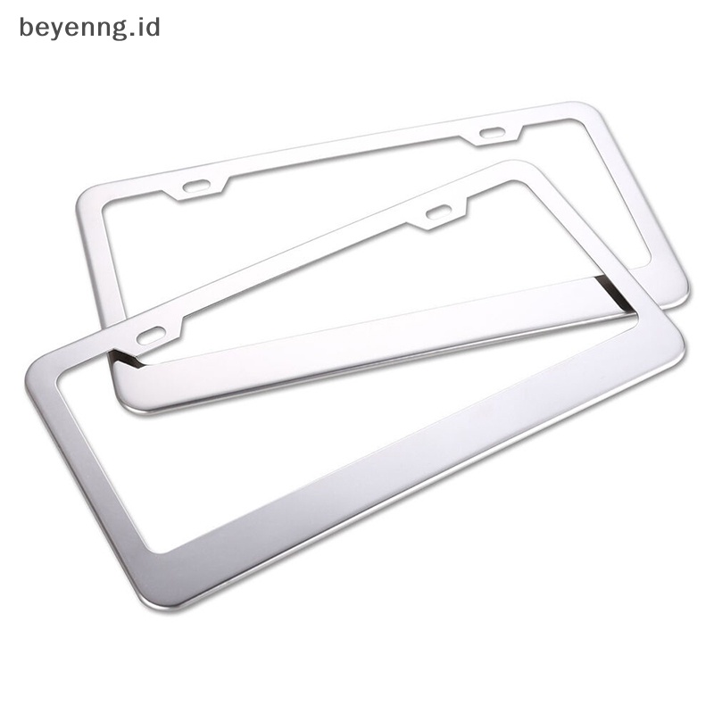 Beyen Rangka Plat Nomor Mobil Truk Stainless Steel US Ca 1X+Screw Cap ID