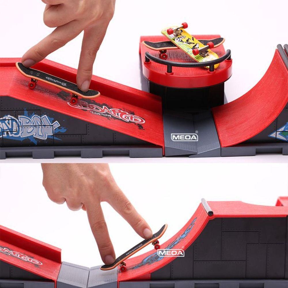 Mxbeauty Mini Finger Scooter Set Anak Profesional Hadiah Surfing Mainan Meja Mainan Skate Truck Fingerboard Mainan Model Skateboard