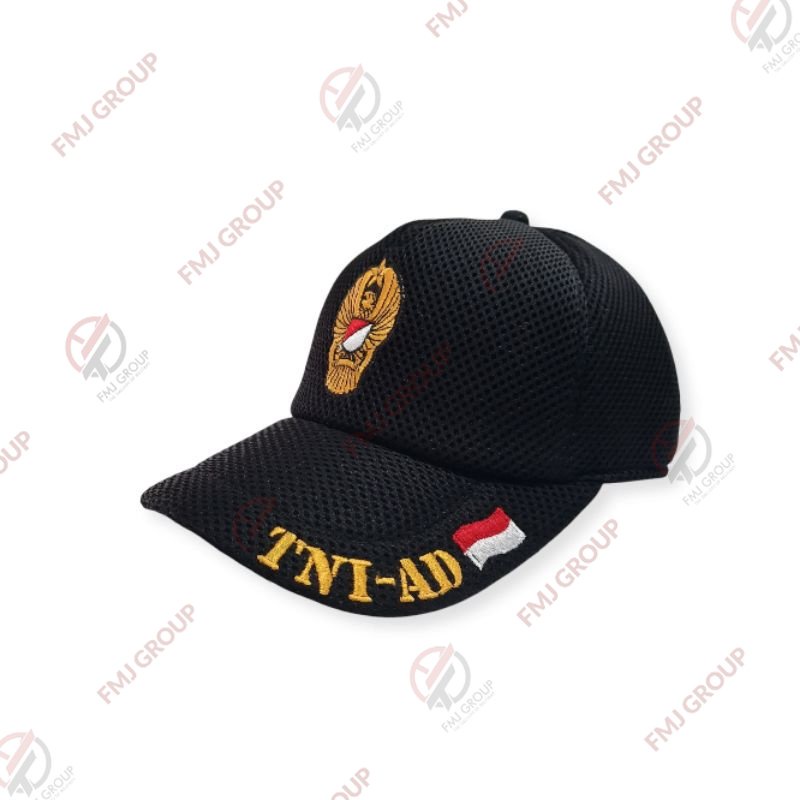 Topi Tactical / Lapangan Bordir TNI AD bahan Doublemesh