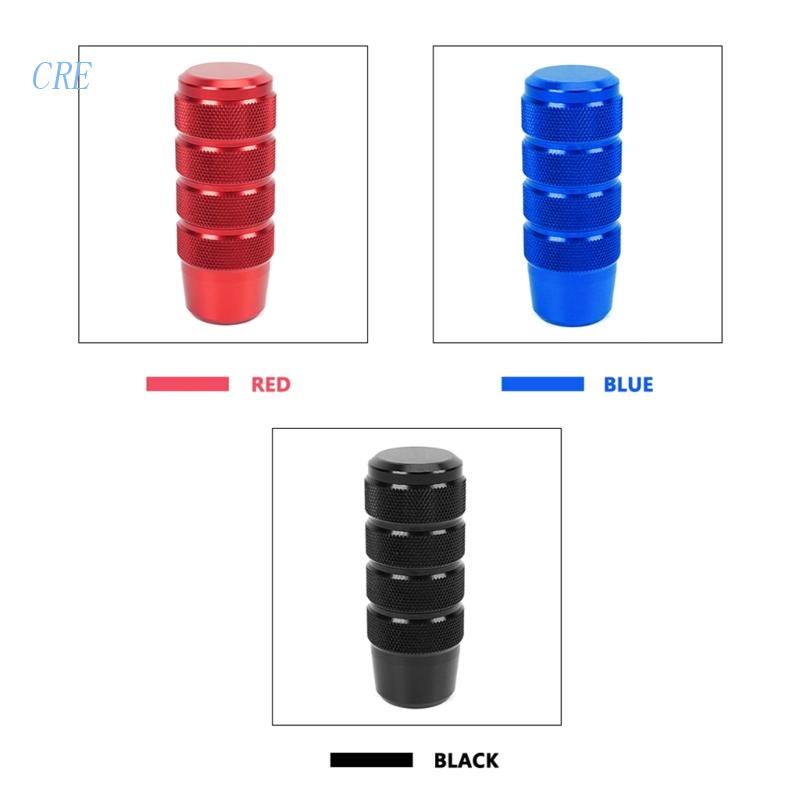 Cre 95mm Gear Shift Knob Transmisi Manual Knurled Shifter Lever Knob Tombol Pemindah Logam Dengan Adap Ulir M8-M10 M12