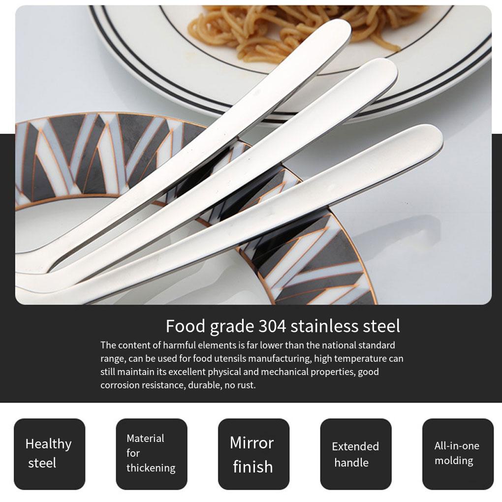 2in1 Stainless Steel Garpu Sendok Salad Pasta Multifungsi Dessert Forks Untuk Aksesoris Camping Keluarga Outdoors Hiking