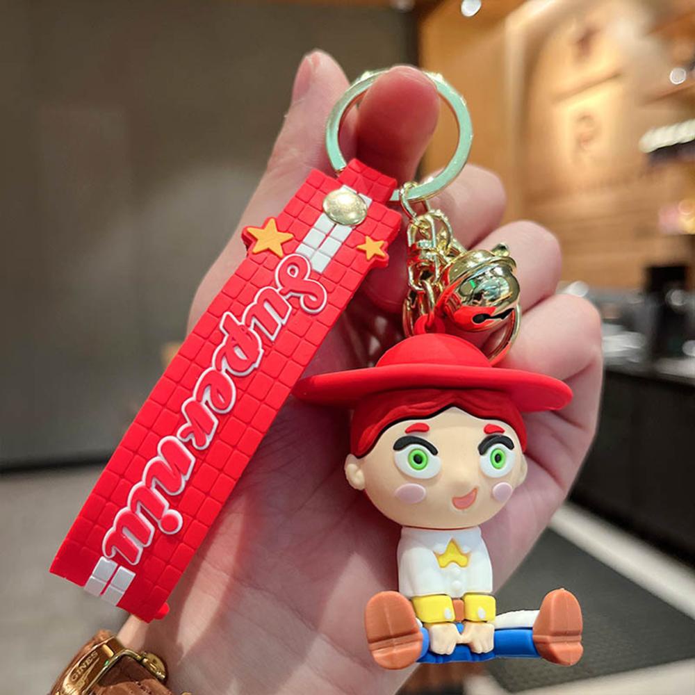 Timekey Gantungan Kunci Patung Anime Kartun Keren Wanita Pria Anime Keyrings Untuk Pesta Ulang Tahun Anak Perempuan H5M2