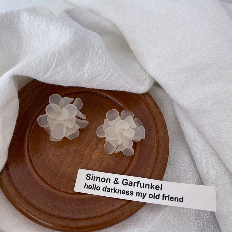 Anting Bunga Akrilik Fashion Korea INS Style Earrings Sen Series Anting Kelopak