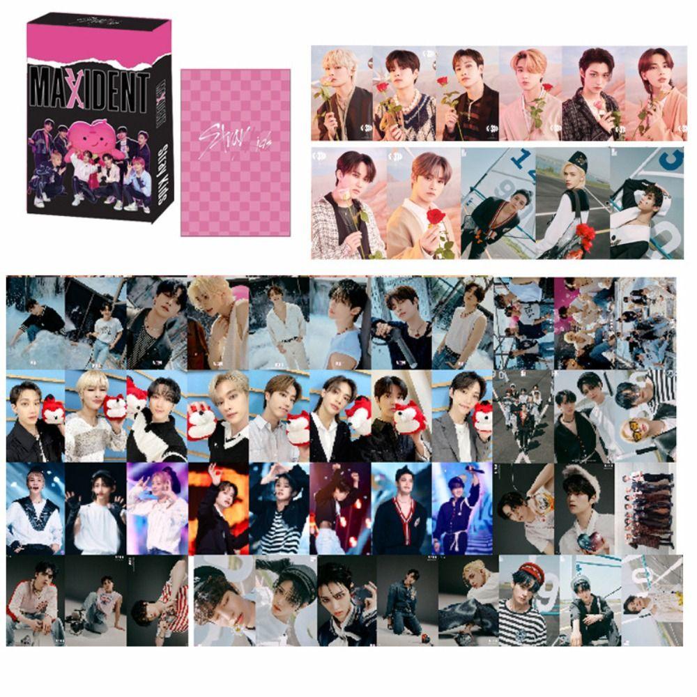 [Elegan] Straykids Postcards Fashion Album Idola Asrama Korea Kamar Tidur HD Photocard Anak Laki-Laki Grup Kartu