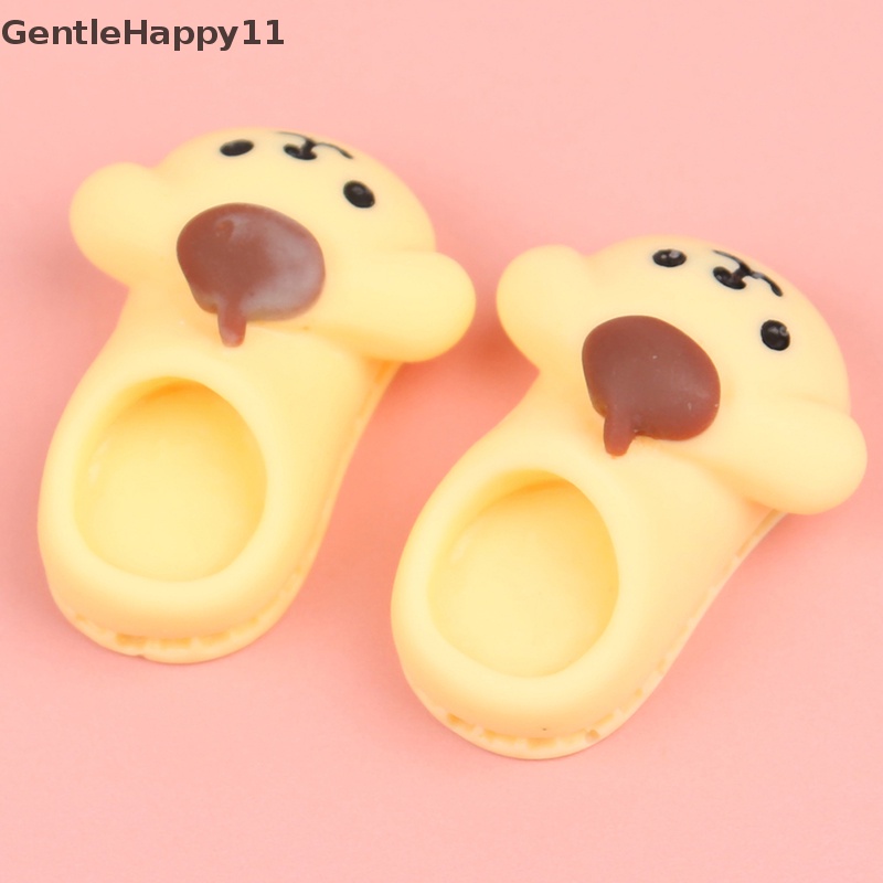 Gentlehappy 10Pcs 1: 12rumah Boneka Miniatur Kartun Sandal Model DIY Phone Case Aksesoris id