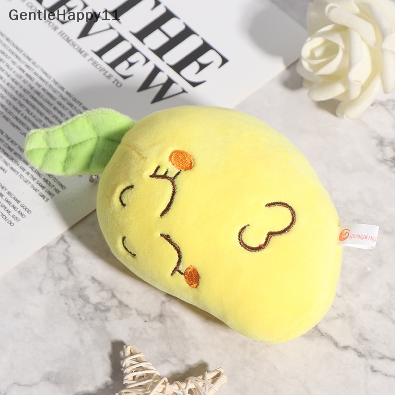 Gentlehappy 1Pc 12cm Imut Mango Plush Stuffed Toys Korea Buah Bantal Ekspresi Lucu Mango id