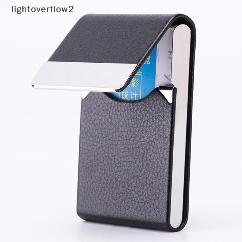 [lightoverflow2] Tempat Kartu Nama Case Card Bag Cortex Stainless Steel Anti Tekanan Tahan Air Kotak Metal Fashion Individuality Clam Case [ID]