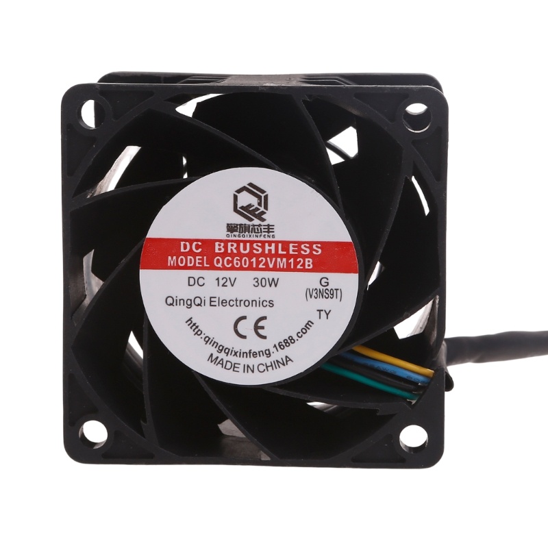 Vivi Kipas Angin Kotak High-speed 60mm PWM Fan6038 12V 2.5A 30W Bearing Fan Untuk Server