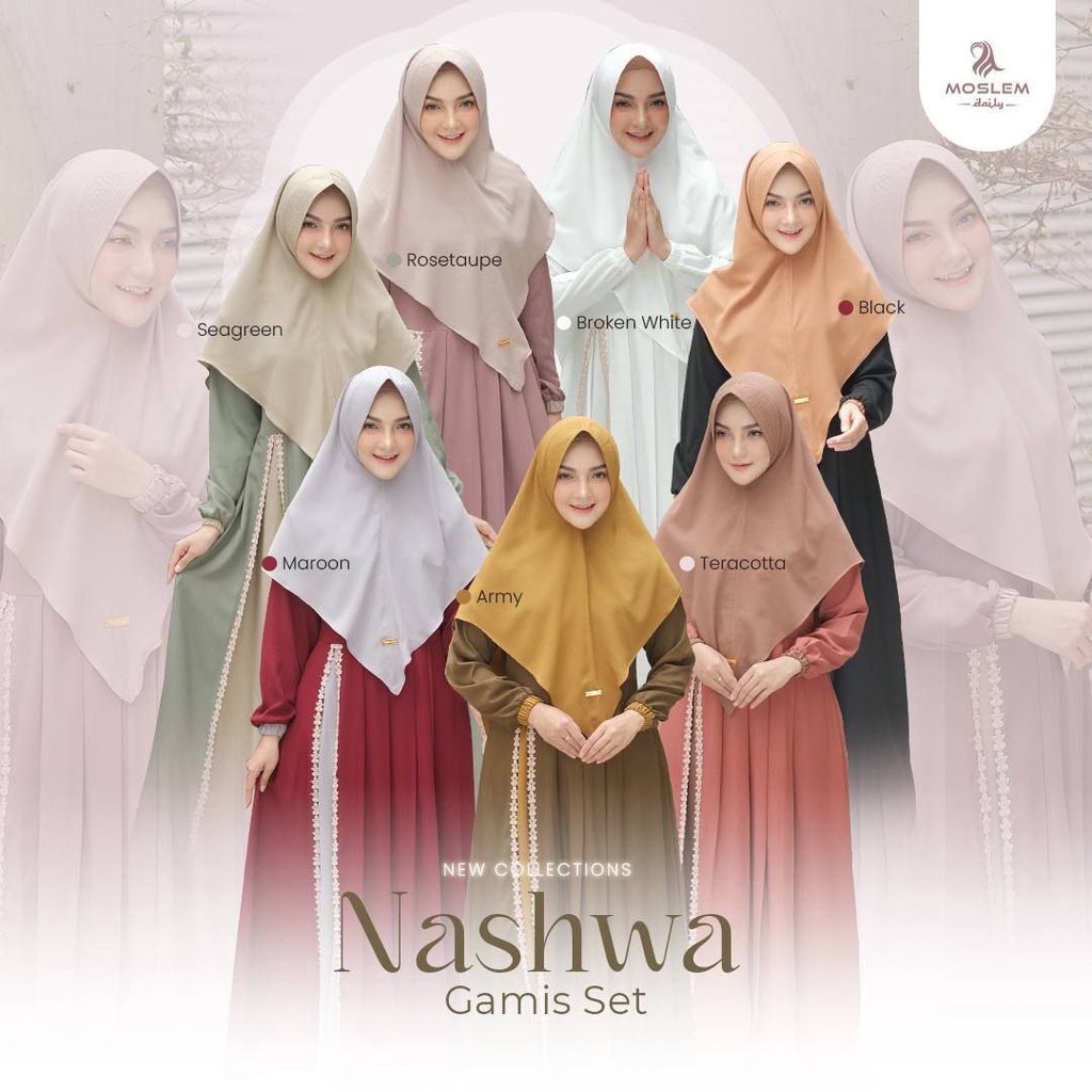 Baju Gamis Nashwa Set by Moslem Daily