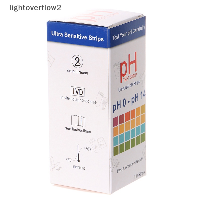 [lightoverflow2] 100pcs PH0-14 Kertas Tes Laboratorium Rumah Tangga Indikator Ilmiah Lakmus Asam Alkali Tesg PH Test Meter [ID]