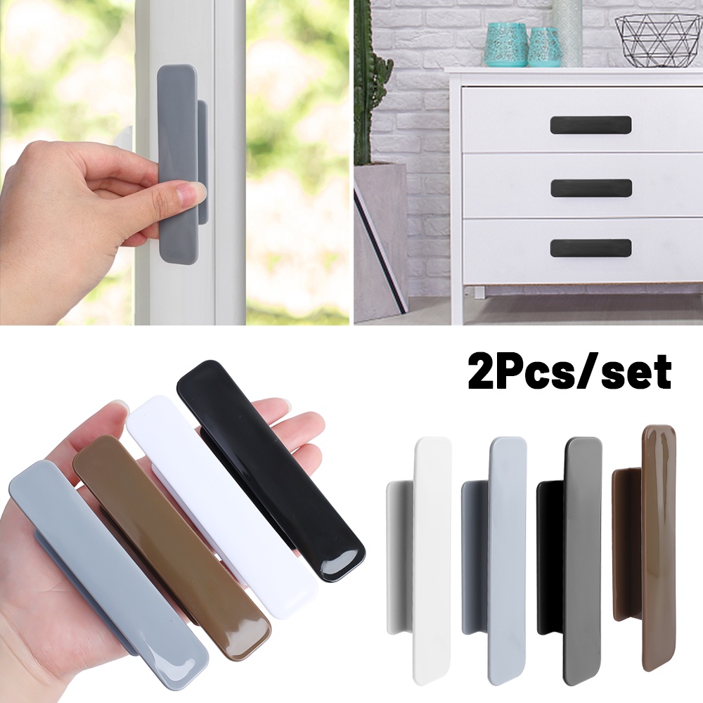 Jendela Laci Furniture Tambahan Penarik Pintu Lemari Dapur Knob Gagang Pintu Perekat Diri Aksesoris Rumah Tangga Serbaguna Sliding Cabinet Door Pull Handle Bebas Pukulan