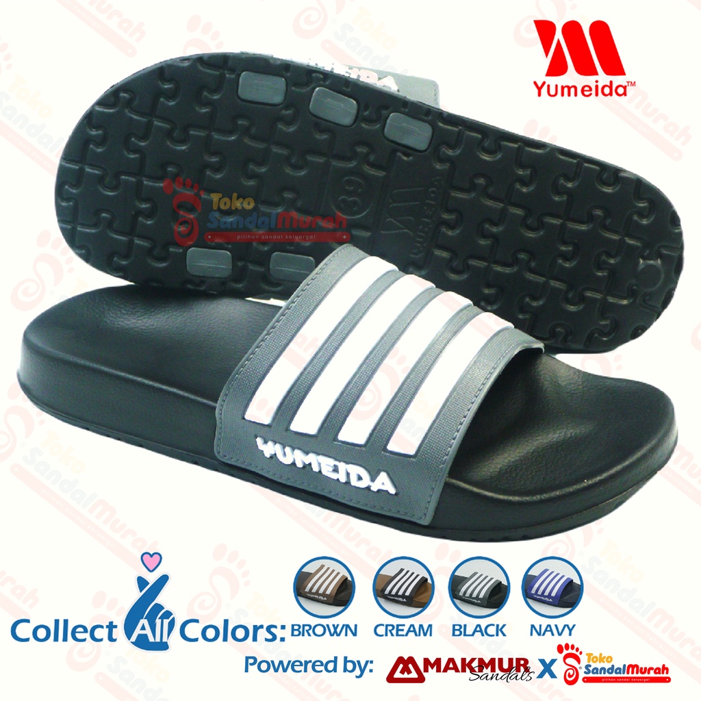 Toko Sendal Murah - Sandal Slop Pria Dewasa Uk 38 - 43 / Sandal Pria Dewasa Model Kasual / Sandal Kekinian / Sandal Karet Murah Empuk Nyaman / Sandal Pria Santai [Toko Sendal Murah YMD 22123 L]