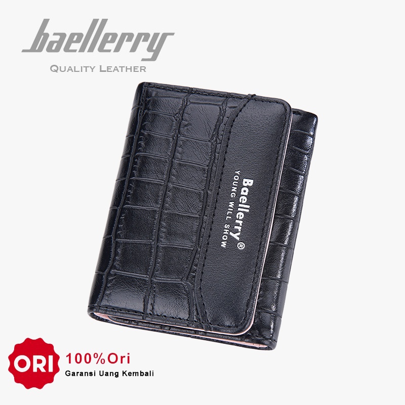 BAELLERRY N8322 Dompet Wanita Lipat Kecil Bahan Kulit PU Leather Premium WATCHKITE WKOS