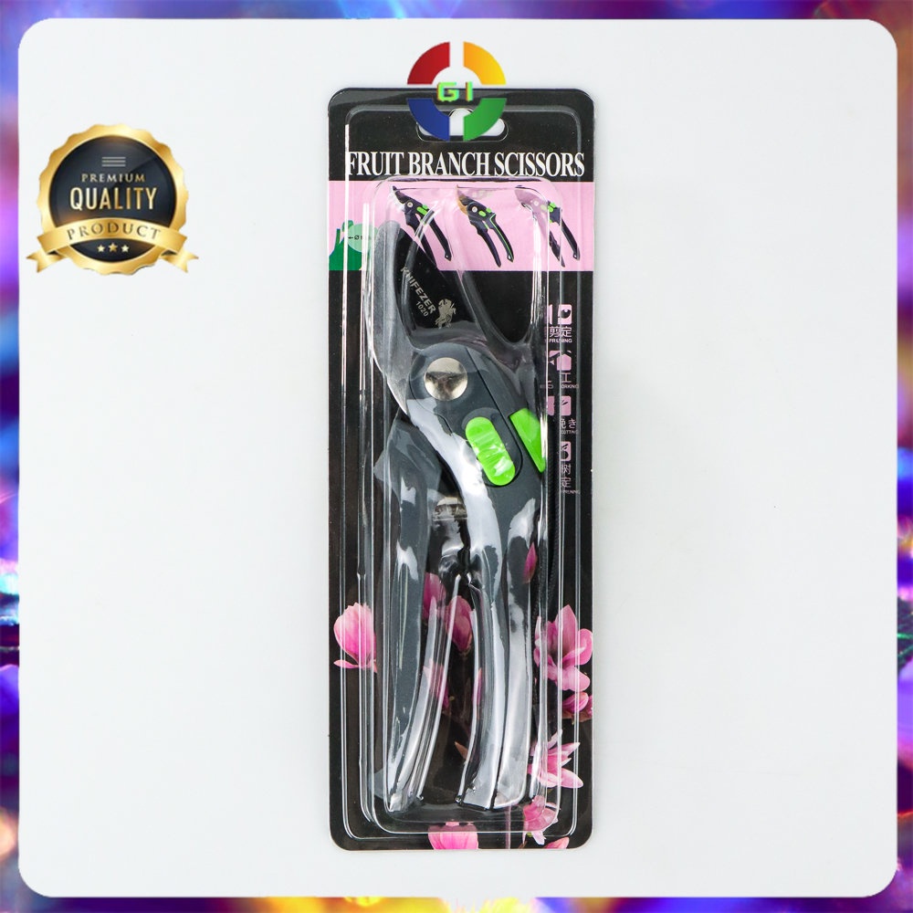 Gunting Taman Ranting Tumbuhan Pruning Shear Scissors Silver